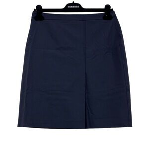 🆕 Brooks Brothers Front Pleat Wool Blend Skirt in Navy Blue